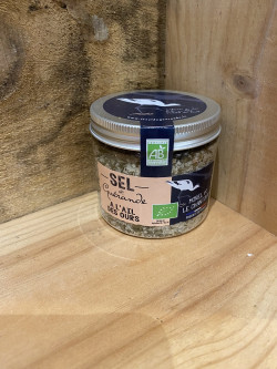 sel marin à l'ail des ours , boîte 150g